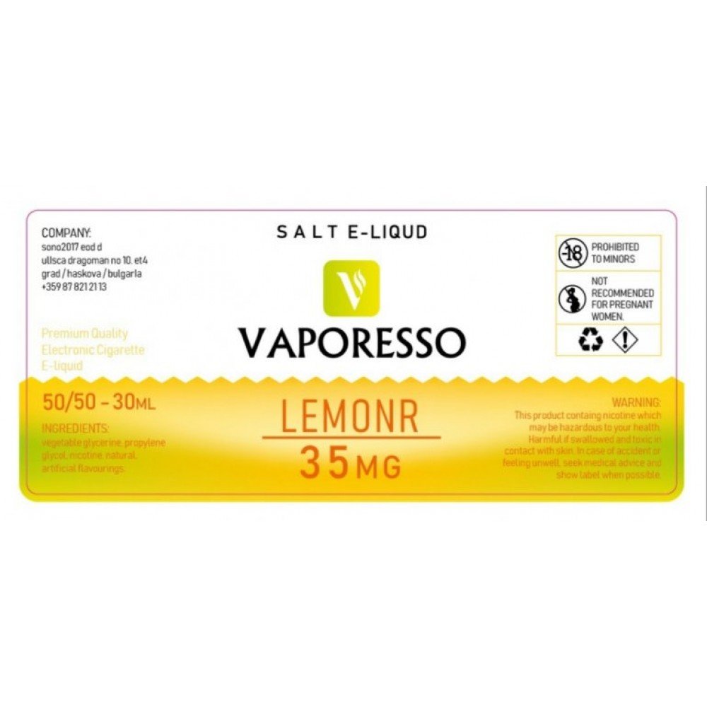 Vaporesso Lemonr 30 ml Salt Likit: Premium Vape Deneyimi