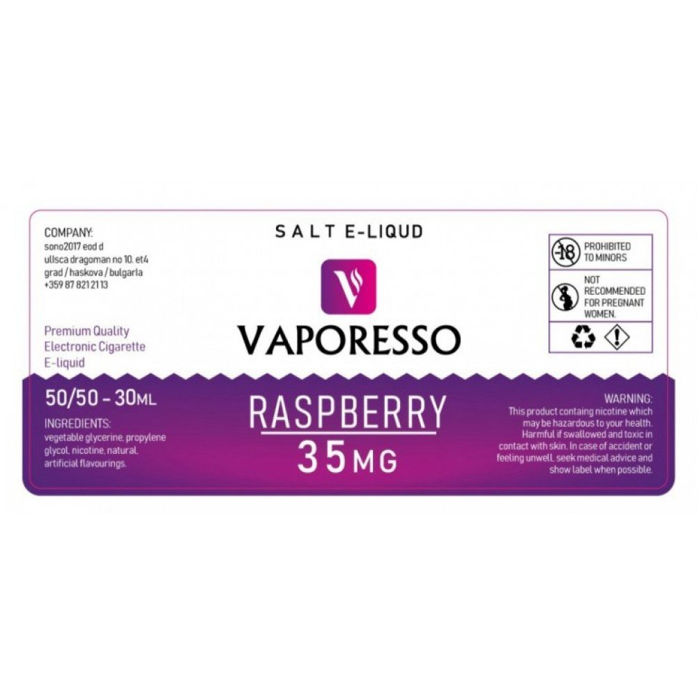 Vaporesso Raspberry 30ml Nic Salt E-Likit: Premium Vape Deneyiminizi Keşfedin