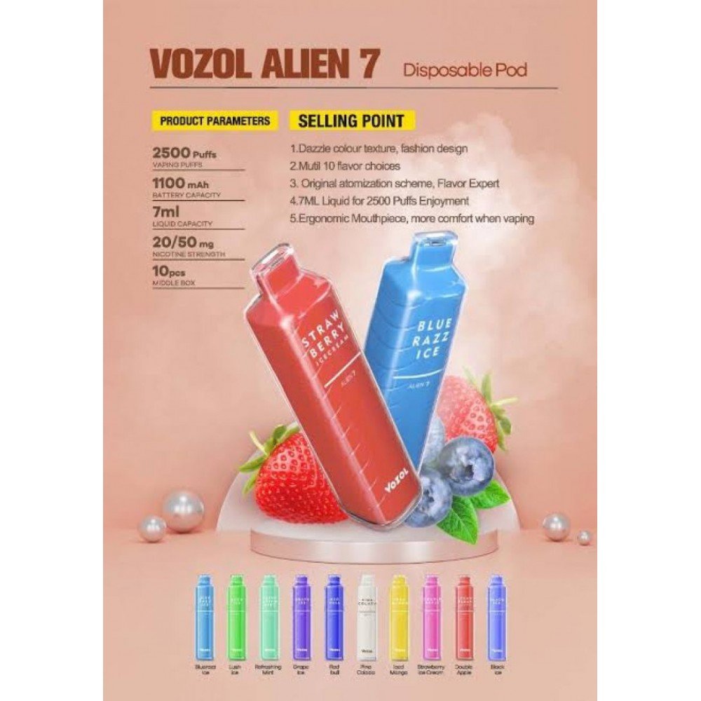 Vozol Alien 7 2500 Puff Elektronik Sigara İncelemesi